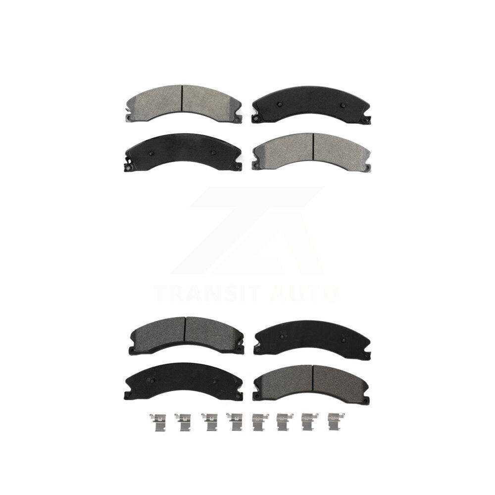 Semi-Metallic Brake Pads Front Rear Kit For Nissan NV2500 TITAN XD NV3500 NV1500