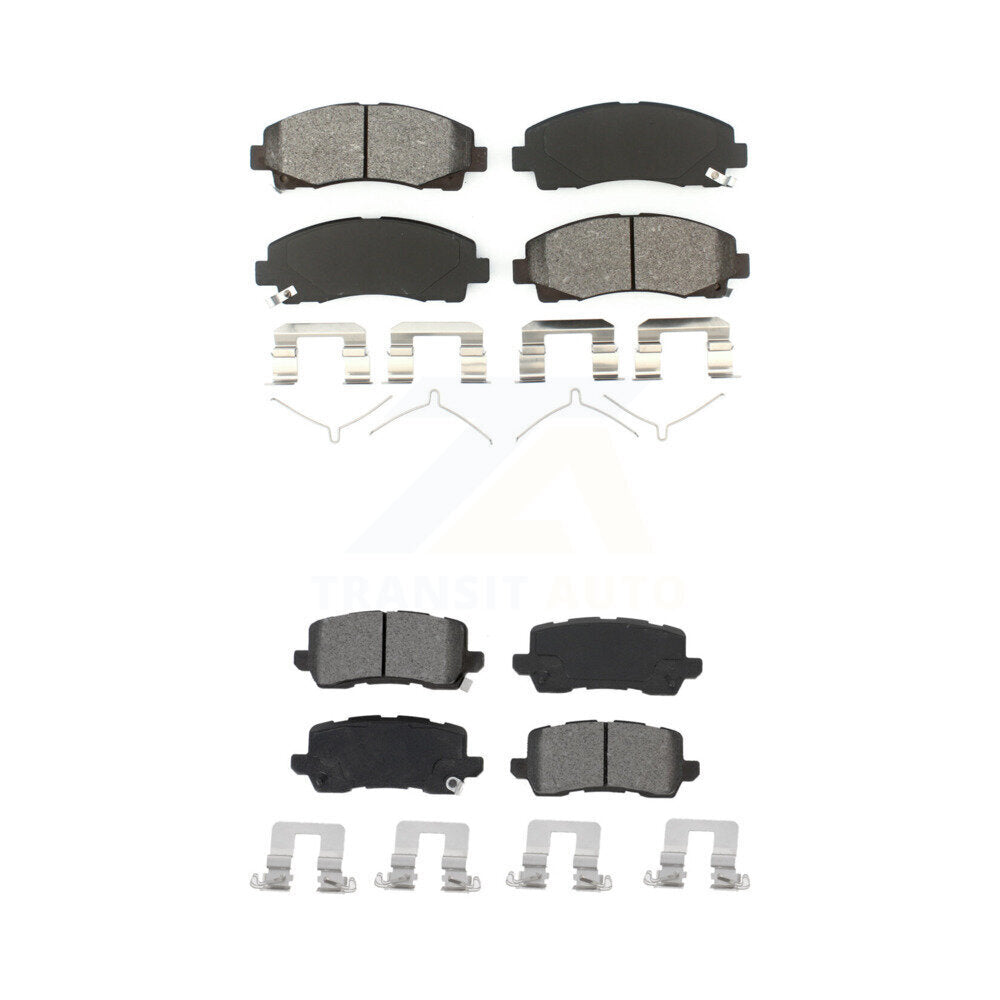 Semi-Metallic Brake Pads Front Rear Kit For 2015-2020 Acura TLX