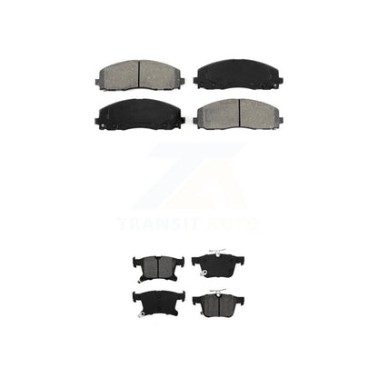 Semi-Metallic Brake Pads Front Rear Kit For Chrysler Pacifica Grand Caravan