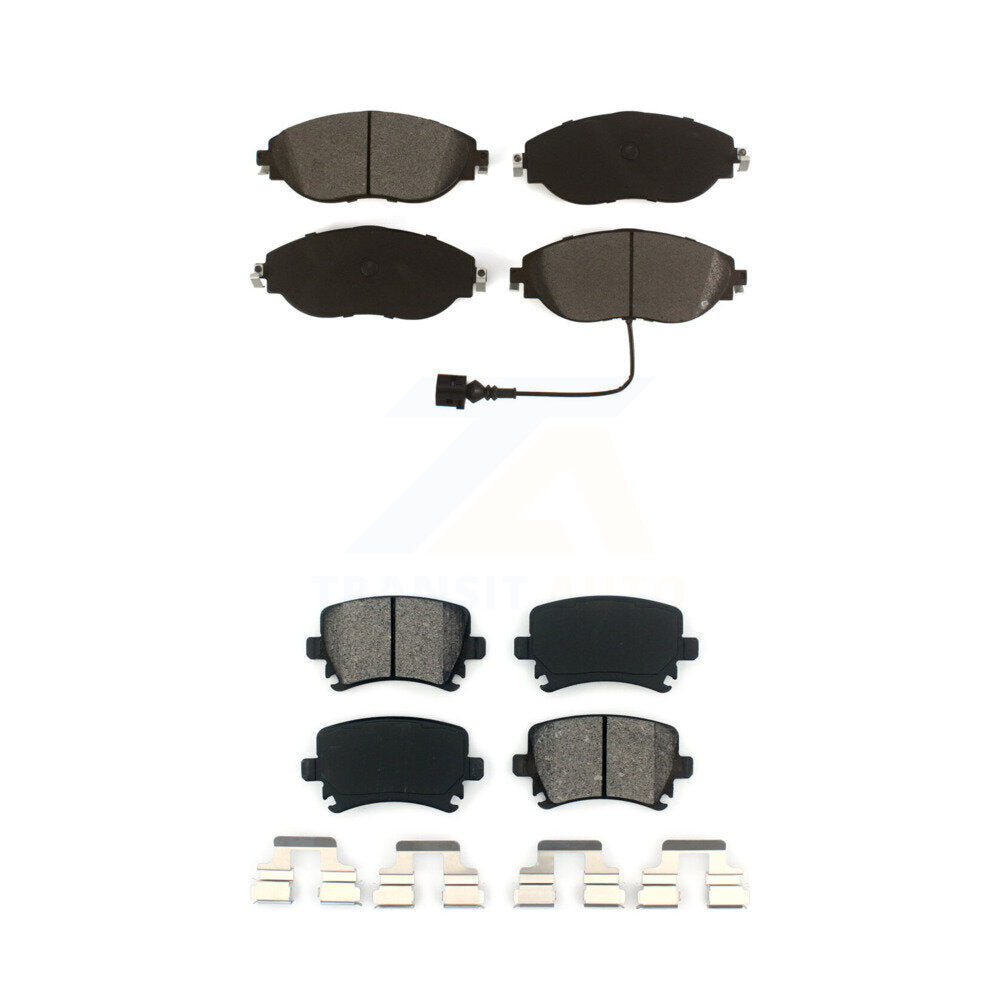 Semi-Metallic Brake Pads Front Rear Kit For Volkswagen GTI CC