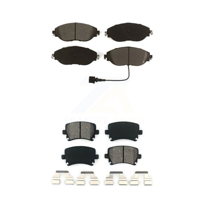Semi-Metallic Brake Pads Front Rear Kit For Volkswagen GTI CC