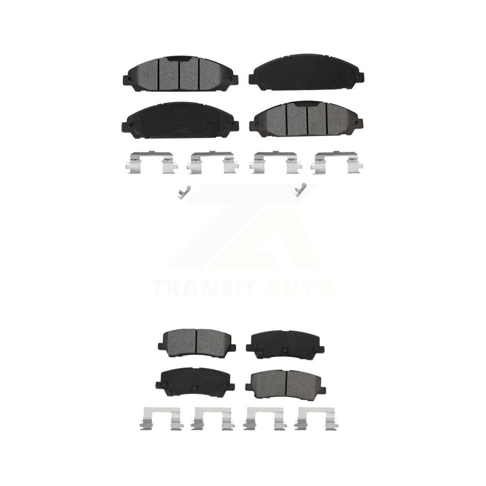 Semi-Metallic Brake Pads Front Rear Kit For Ford Mustang V6 with 3.7L