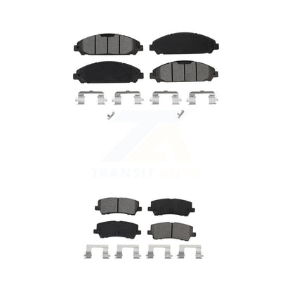 Semi-Metallic Brake Pads Front Rear Kit For Ford Mustang V6 with 3.7L