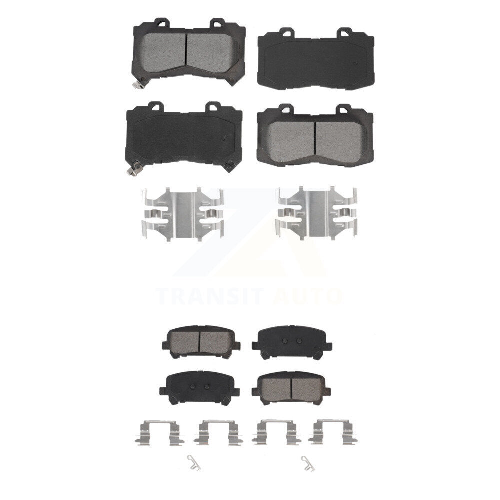 Semi-Metallic Brake Pads Front Rear Kit For Chevrolet Colorado GMC Canyon