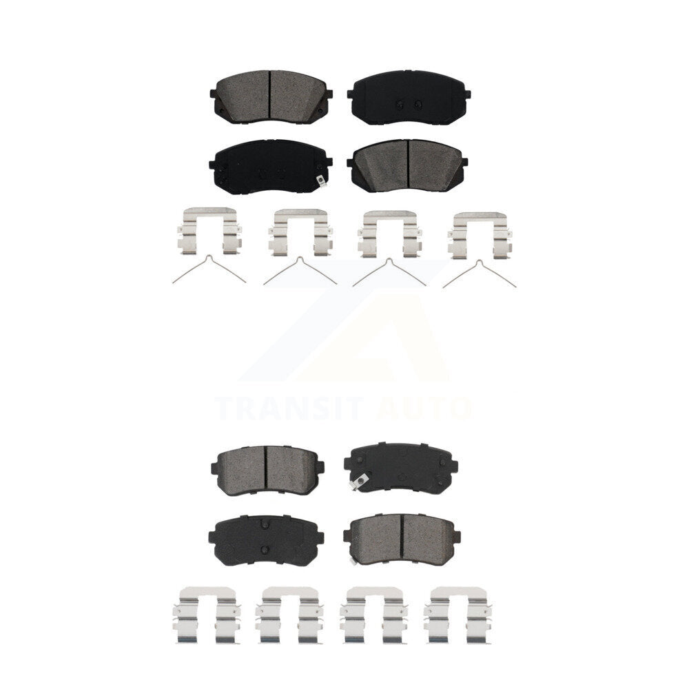 Semi-Metallic Brake Pads Front Rear Kit For Kia Optima Hyundai Sonata