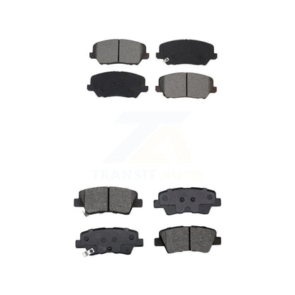 Semi-Metallic Brake Pads Front Rear Kit For Kia Forte Forte5 Hyundai Veloster