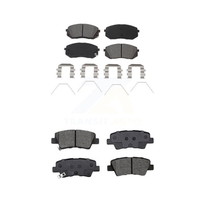 Semi-Metallic Brake Pads Front Rear Kit For Kia Hyundai Forte Kona Elantra GT EV