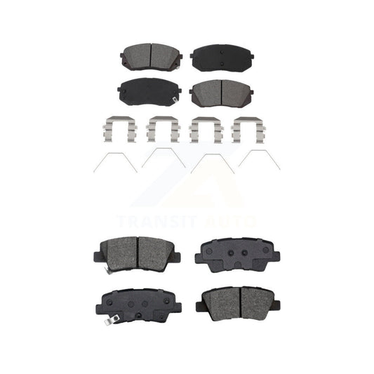 Semi-Metallic Brake Pads Front Rear Kit For Kia Hyundai Forte Kona Elantra GT EV