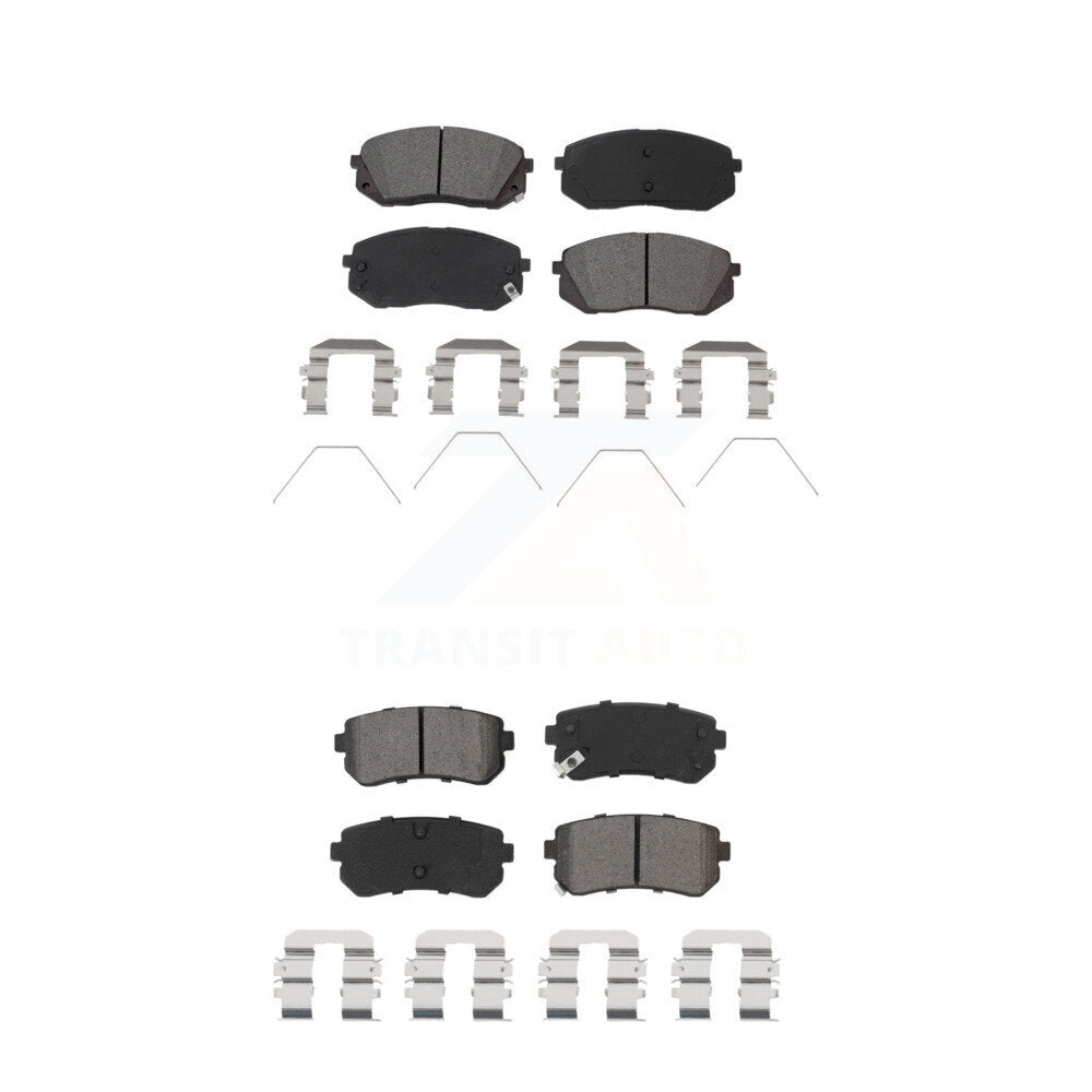 Semi-Metallic Brake Pads Front Rear Kit For Kia Optima With Manual Parking