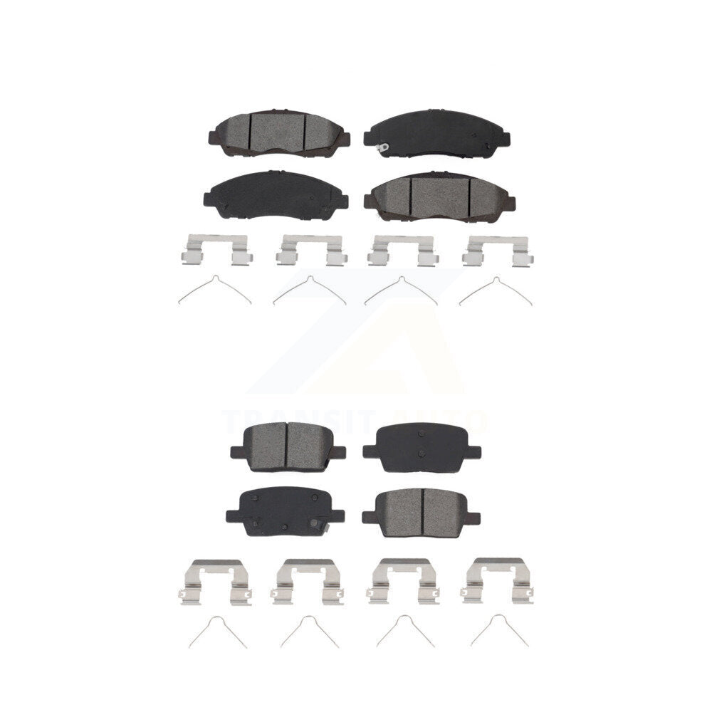 Semi-Metallic Brake Pads Front Rear Kit For Chevrolet Cadillac XT5 Traverse GMC