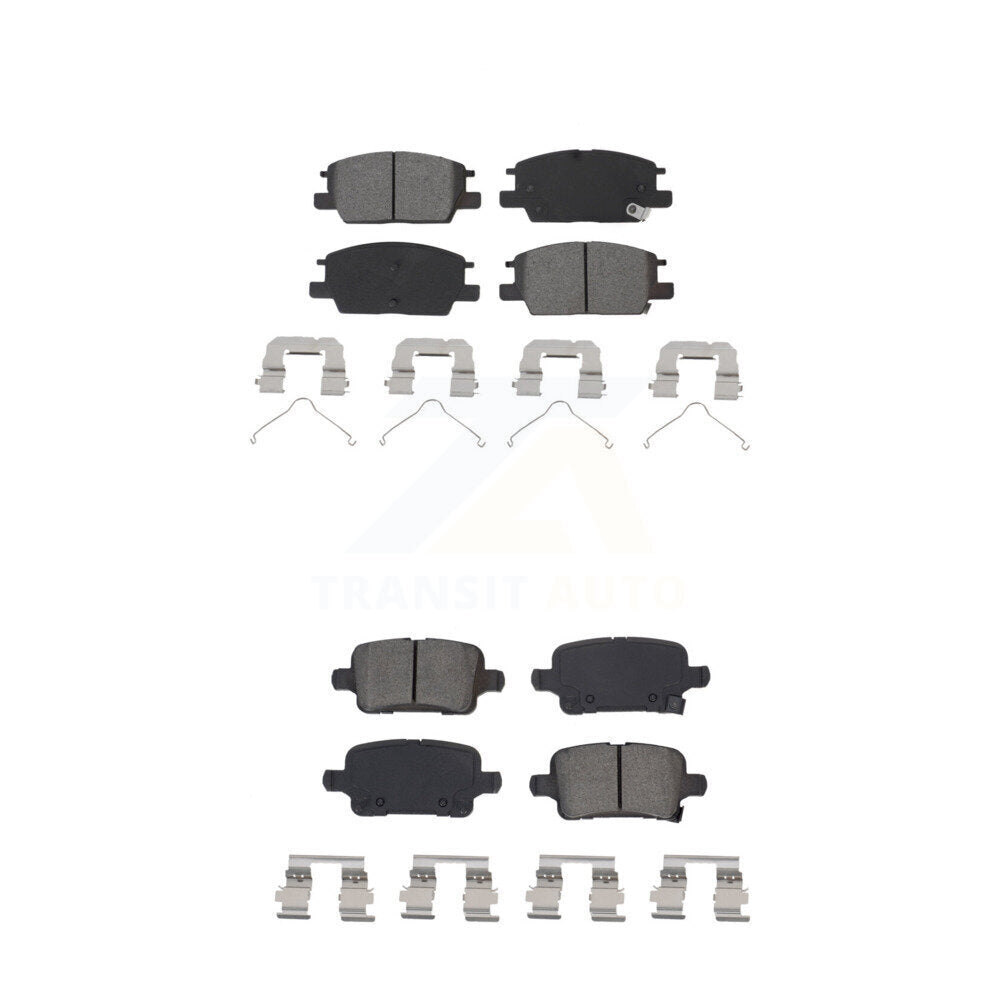 Semi-Metallic Brake Pads Front Rear Kit For Chevrolet Equinox GMC Terrain Malibu