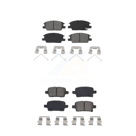 Semi-Metallic Brake Pads Front Rear Kit For Chevrolet Equinox GMC Terrain Malibu