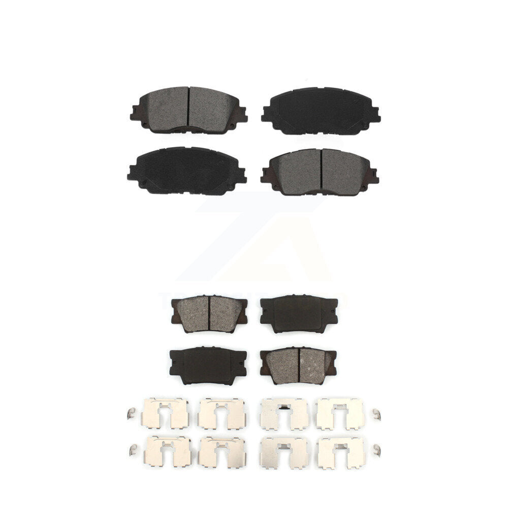 Semi-Metallic Brake Pads Front Rear Kit For Toyota Camry