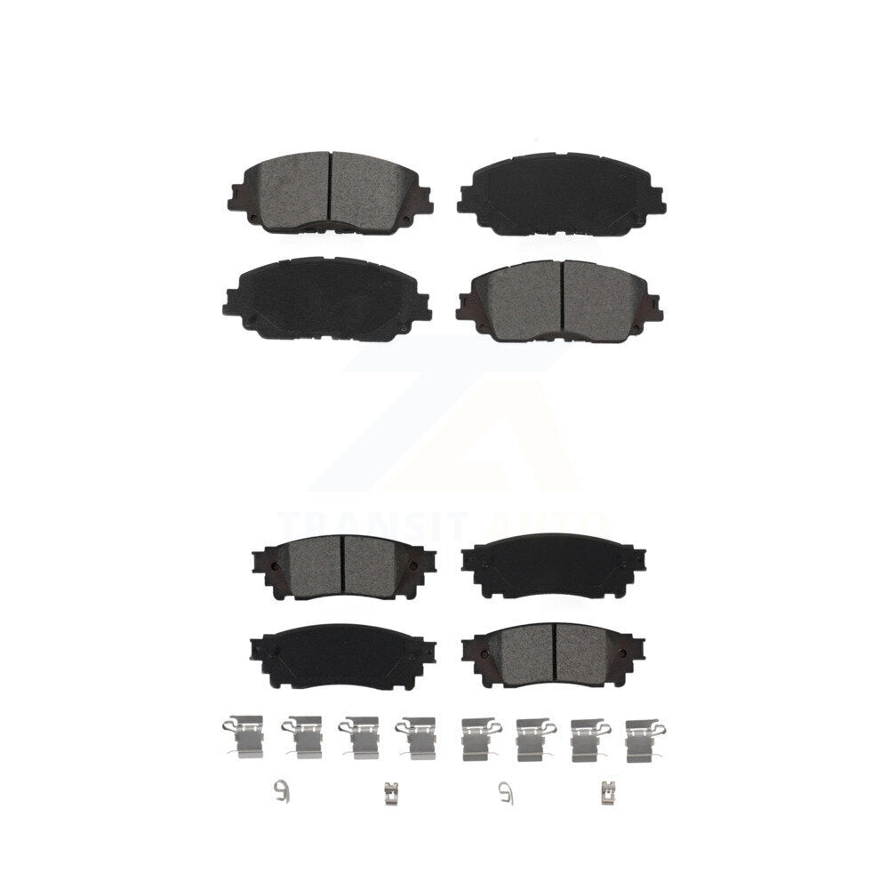 Semi-Metallic Brake Pads Front Rear Kit For Toyota RAV4 Camry C-HR Lexus Corolla