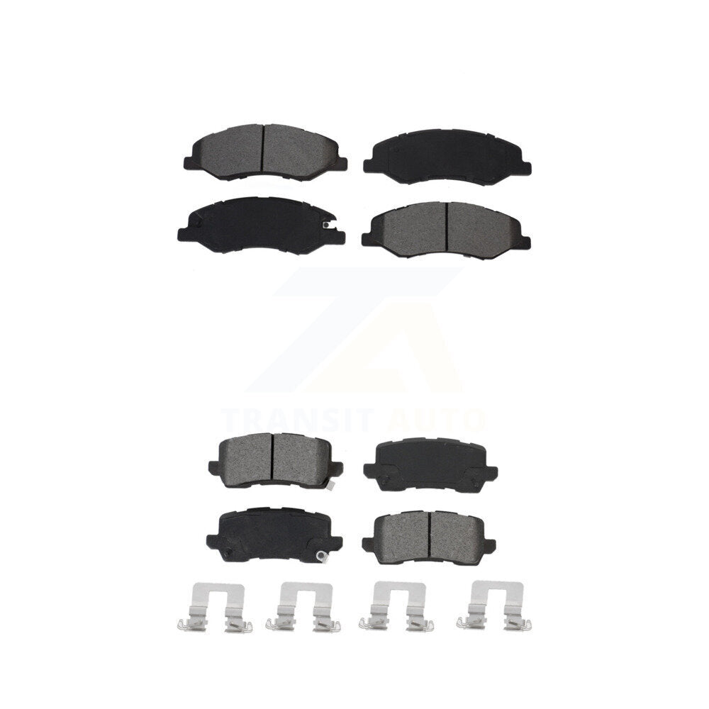 Semi-Metallic Brake Pads Front Rear Kit For 2018-2023 Honda Odyssey
