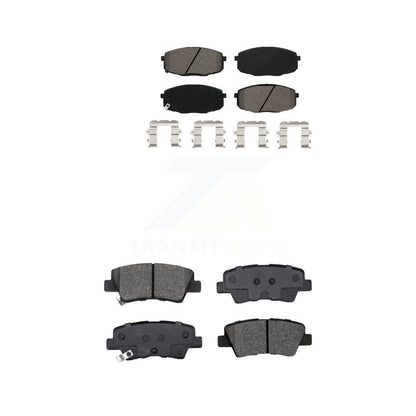 Semi-Metallic Brake Pads Front Rear Kit For Kia Forte Hyundai Kona Soul Elantra