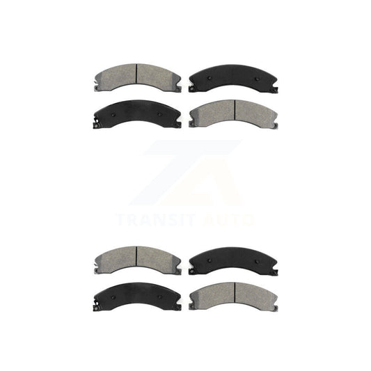 Semi-Metallic Brake Pads Front Rear Kit For GMC Chevrolet Sierra 2500 HD 3500