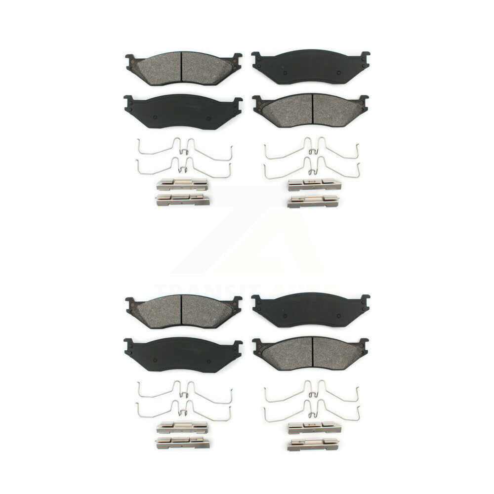 Semi-Metallic Brake Pad Front Rear Kit For Ford F-450 Super Duty F-550 TerraStar