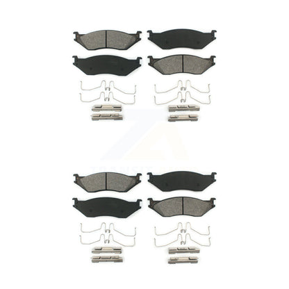 Semi-Metallic Brake Pad Front Rear Kit For Ford F-450 Super Duty F-550 TerraStar