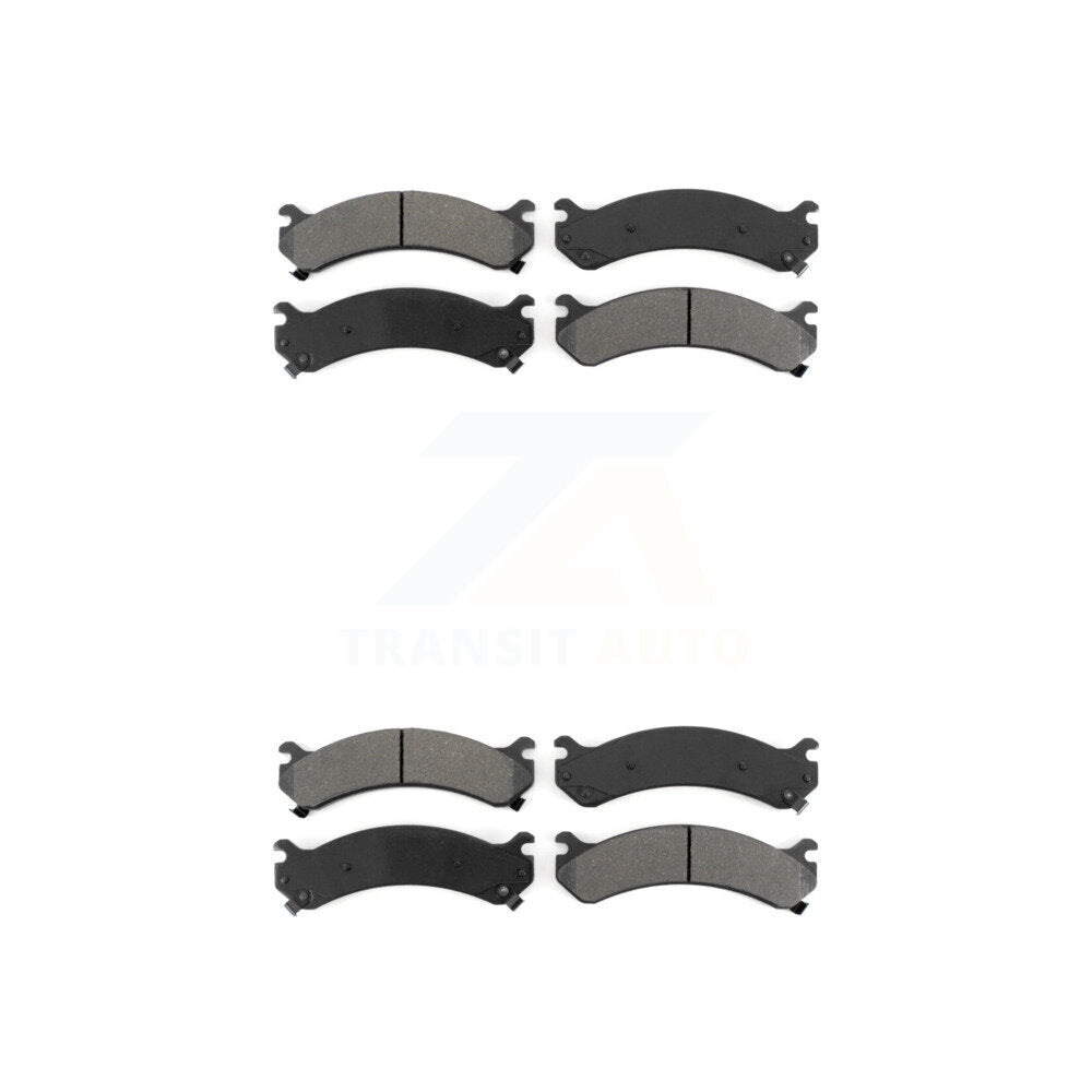 Semi-Metallic Brake Pads Front Rear Kit For Chevrolet GMC Silverado 3500 Sierra