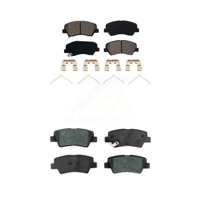 Semi-Metallic Brake Pads Front Rear Kit For Kia Rio Hyundai Accent