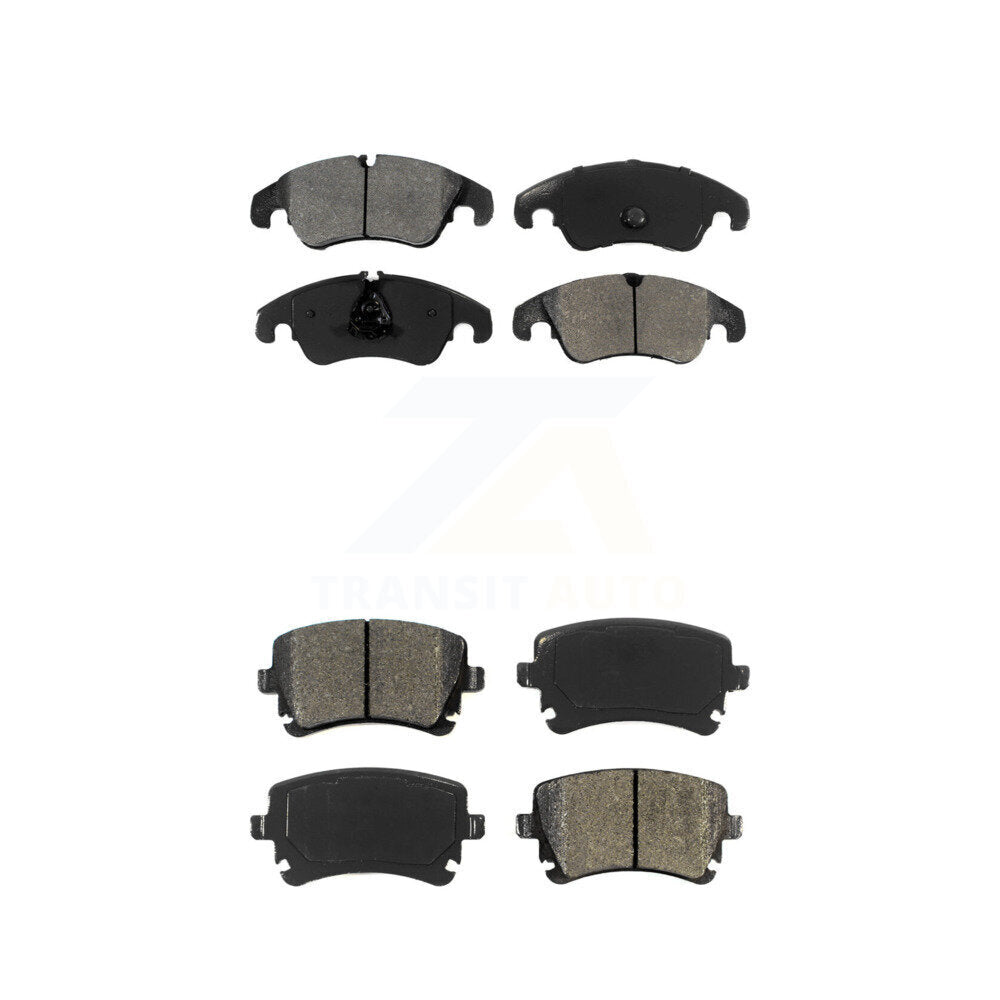 Semi-Metallic Brake Pads Front Rear Kit For 2013-2014 Audi A4 allroad