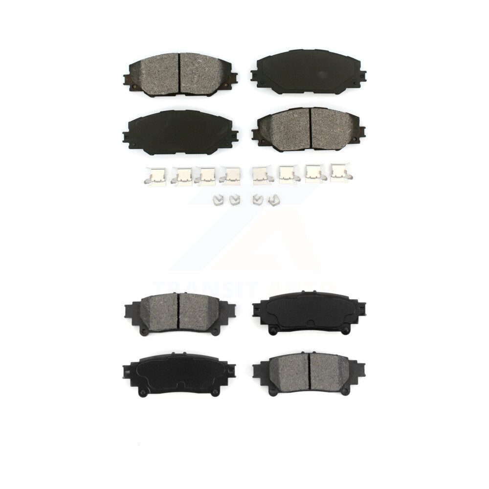 Semi-Metallic Brake Pads Front Rear Kit For 2016-2020 Toyota Mirai