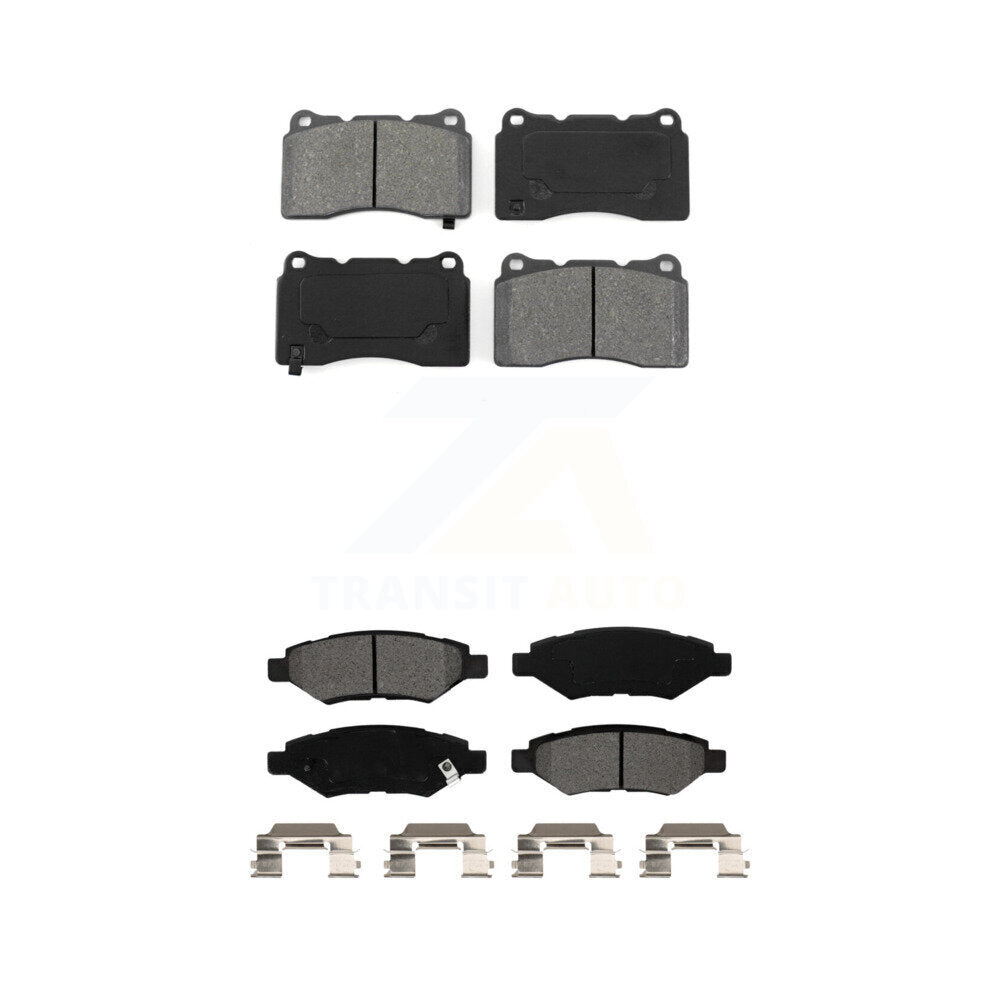 Semi-Metallic Brake Pads Front Rear Kit For Cadillac CTS With Brembo Calipers