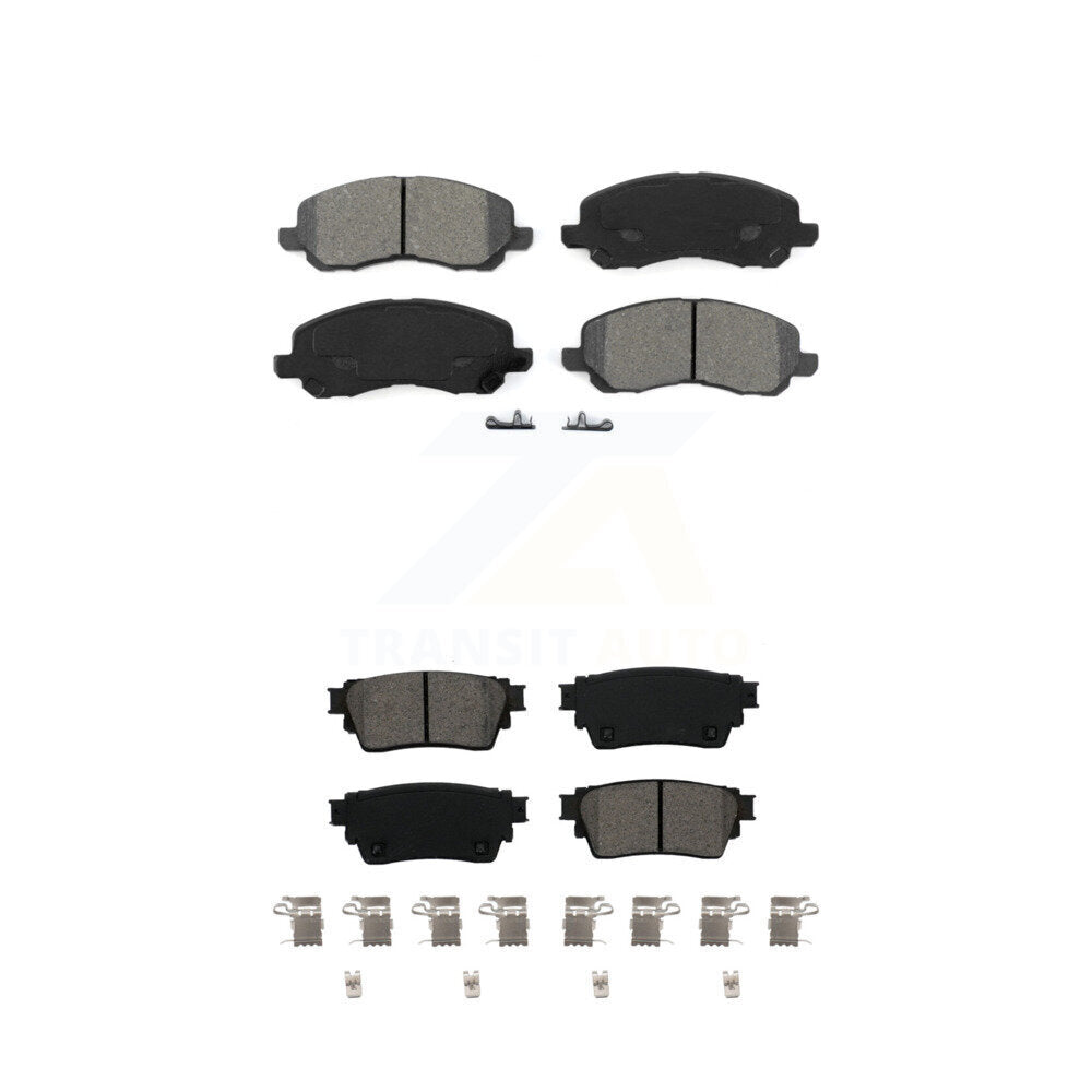 Semi-Metallic Brake Pads Front Rear Kit For Mitsubishi Outlander