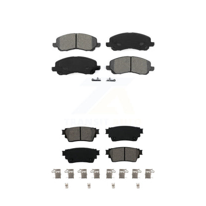 Semi-Metallic Brake Pads Front Rear Kit For Mitsubishi Outlander