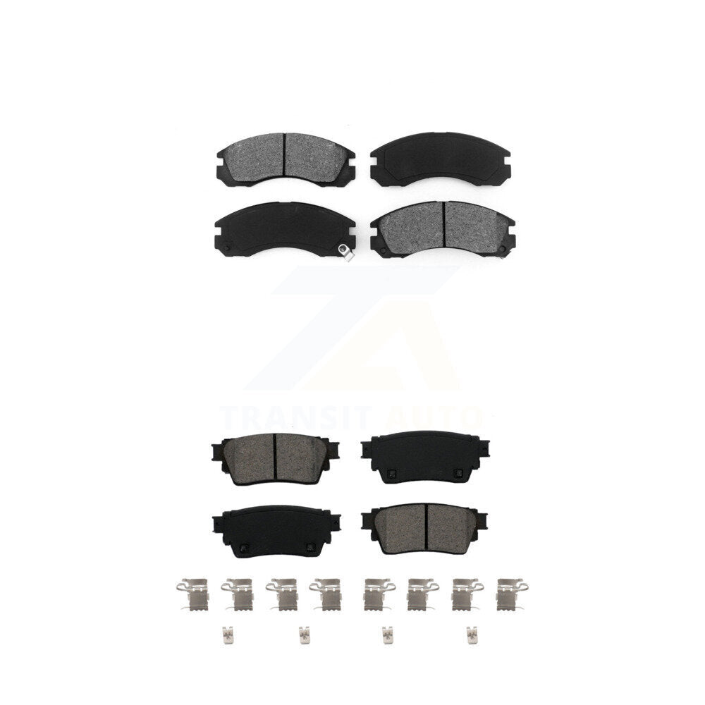 Semi-Metallic Brake Pads Front Rear Kit For Mitsubishi Outlander PHEV