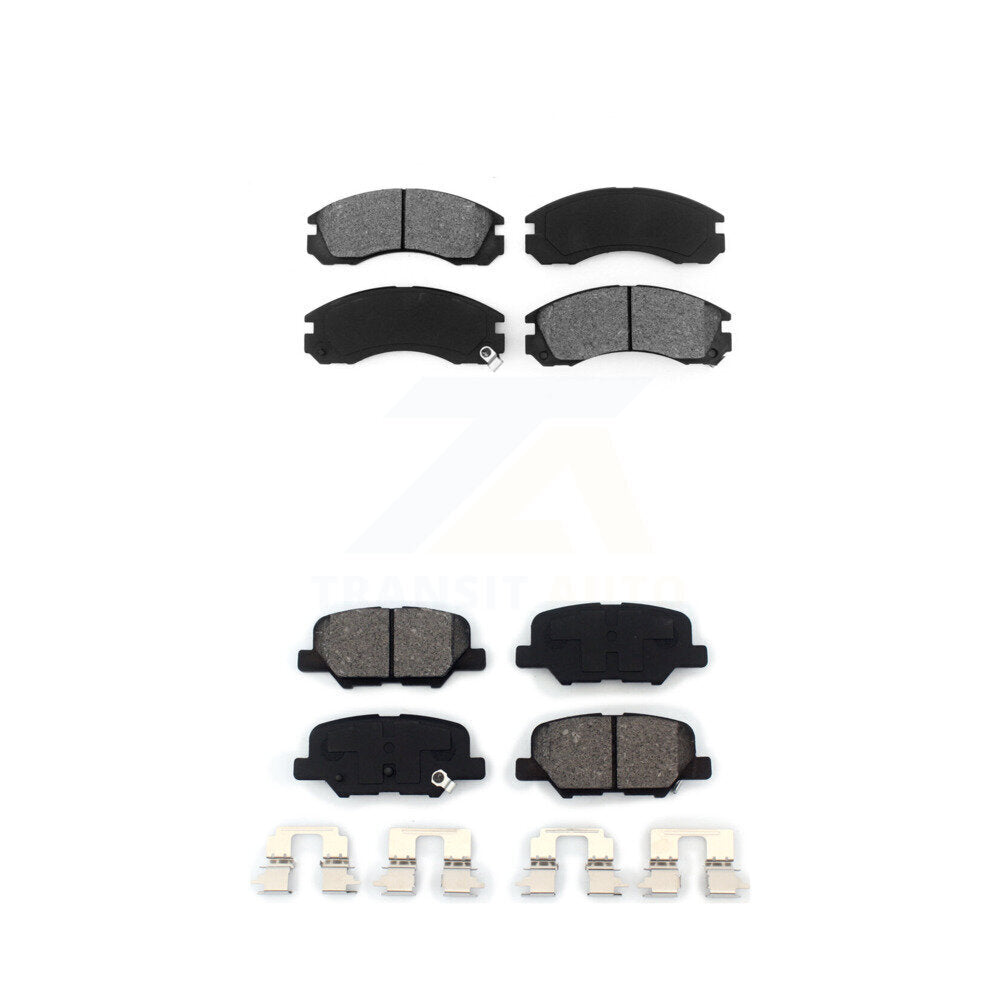 Semi-Metallic Brake Pads Front Rear Kit For Mitsubishi Outlander PHEV