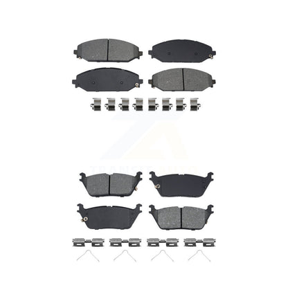 Semi-Metallic Brake Pads Front Rear Kit For Ram 1500 Jeep Wagoneer Grand L