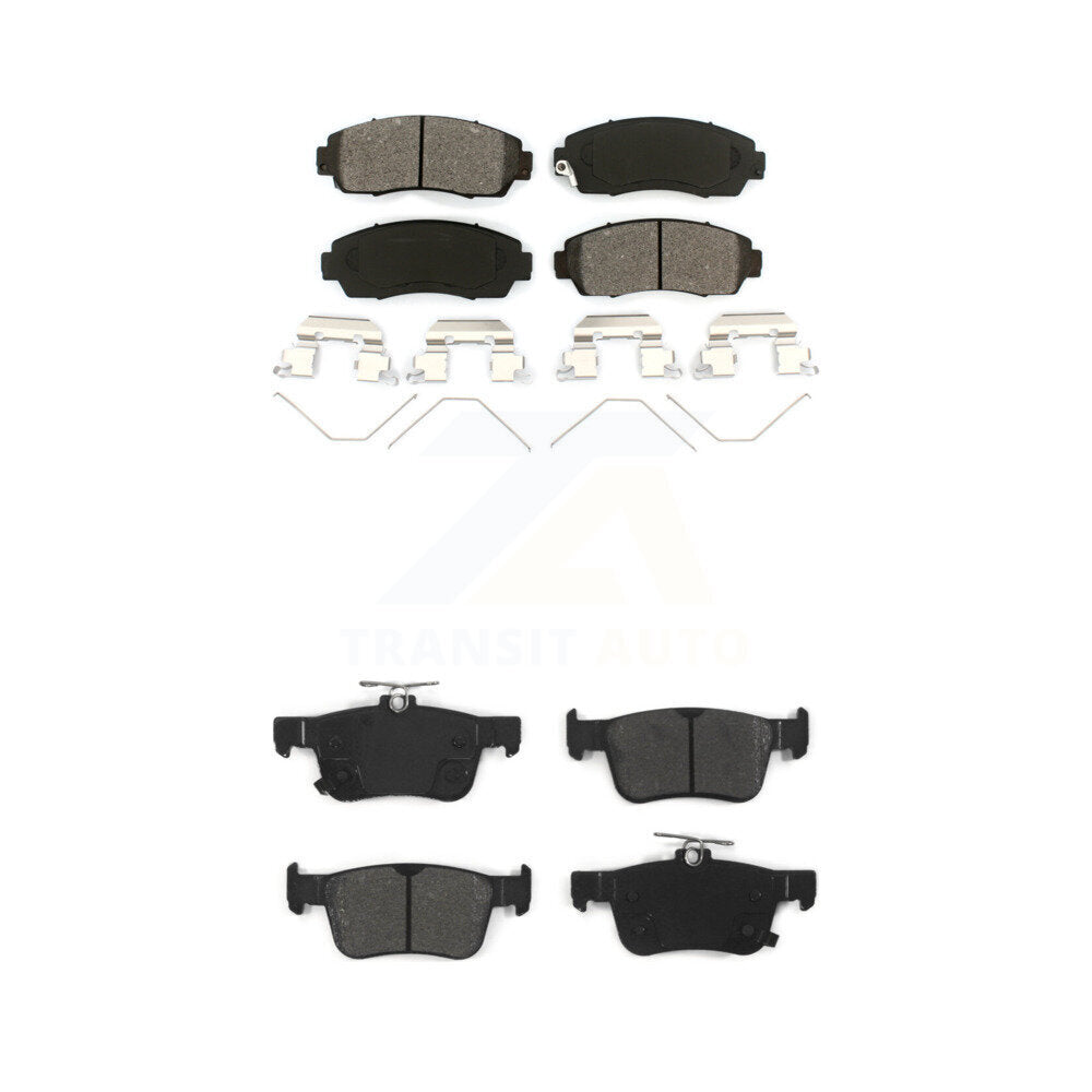 Semi-Metallic Brake Pads Front Rear Kit For 2019-2021 Acura RDX