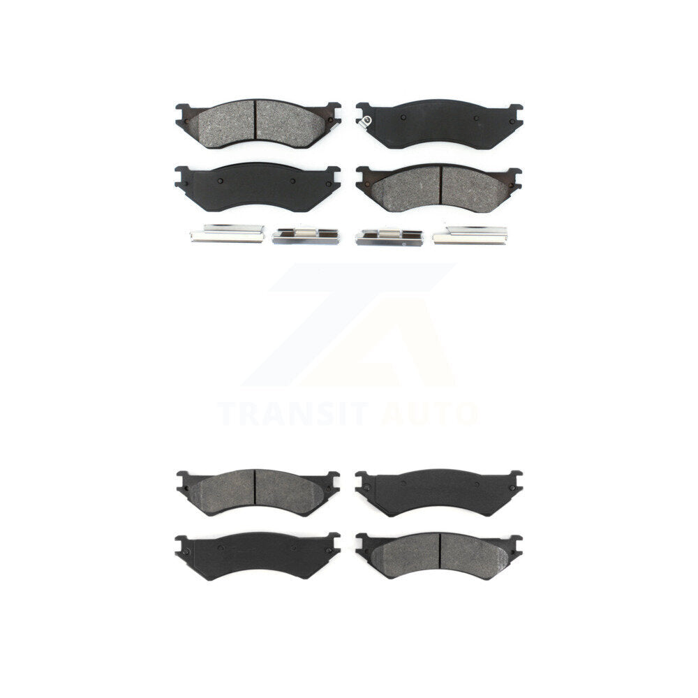 Semi-Metallic Brake Pad Front Rear Kit For Ford F-150 Heritage With 8 Lug Wheels