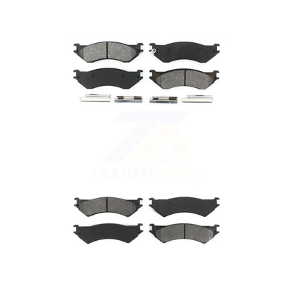 Semi-Metallic Brake Pad Front Rear Kit For Ford F-150 Heritage With 8 Lug Wheels