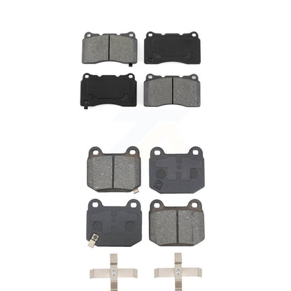 Semi-Metallic Brake Pads Front Rear Kit For Subaru Impreza Mitsubishi Lancer WRX