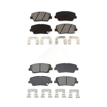 Semi-Metallic Brake Pads Front Rear Kit For Hyundai Santa Fe Sport Kia Sorento
