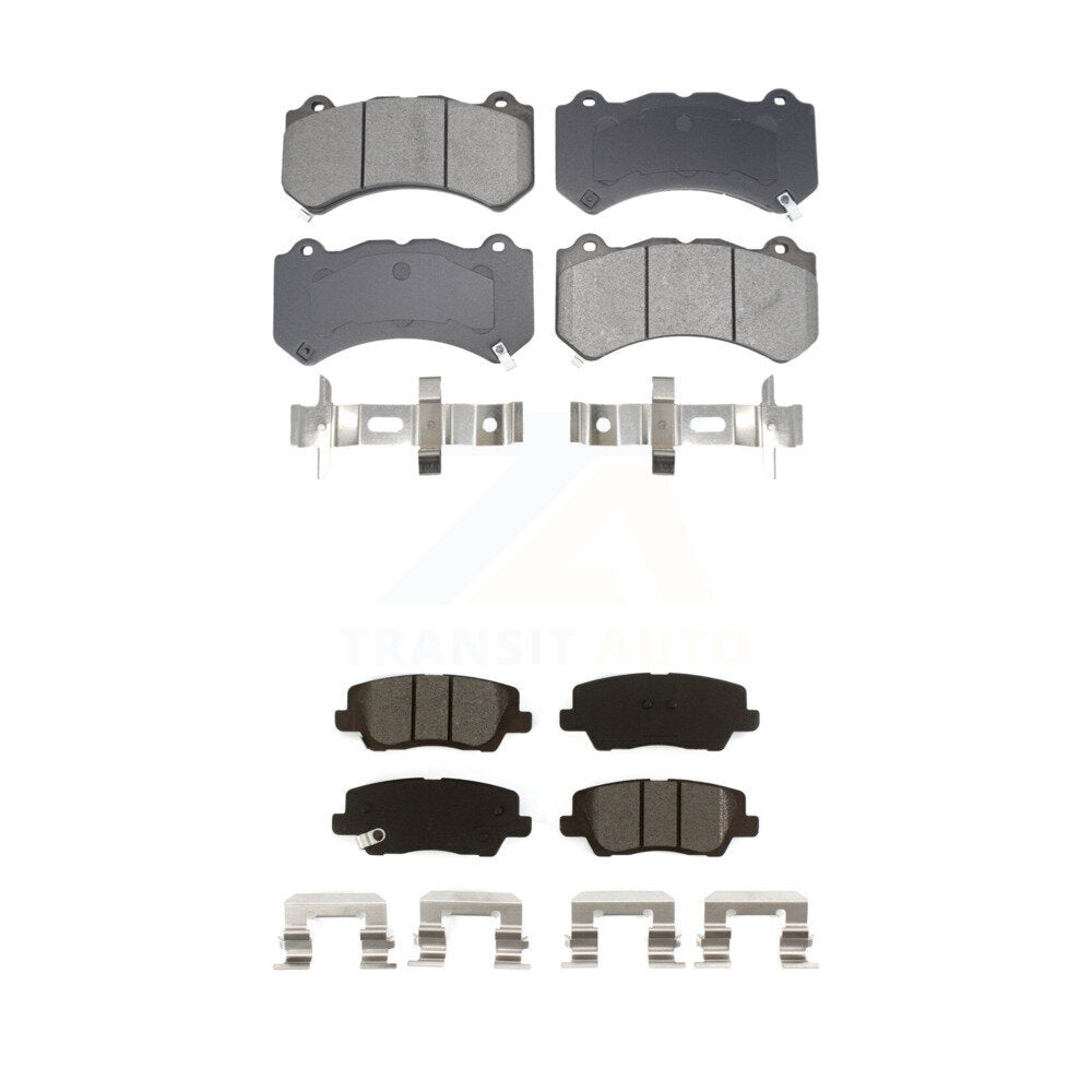 Semi-Metallic Brake Pads Front Rear Kit For Cadillac CTS