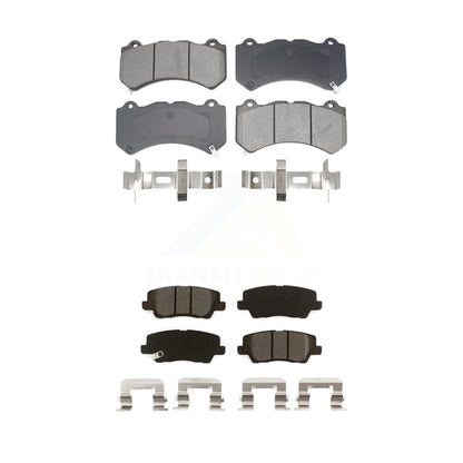 Semi-Metallic Brake Pads Front Rear Kit For Cadillac CTS