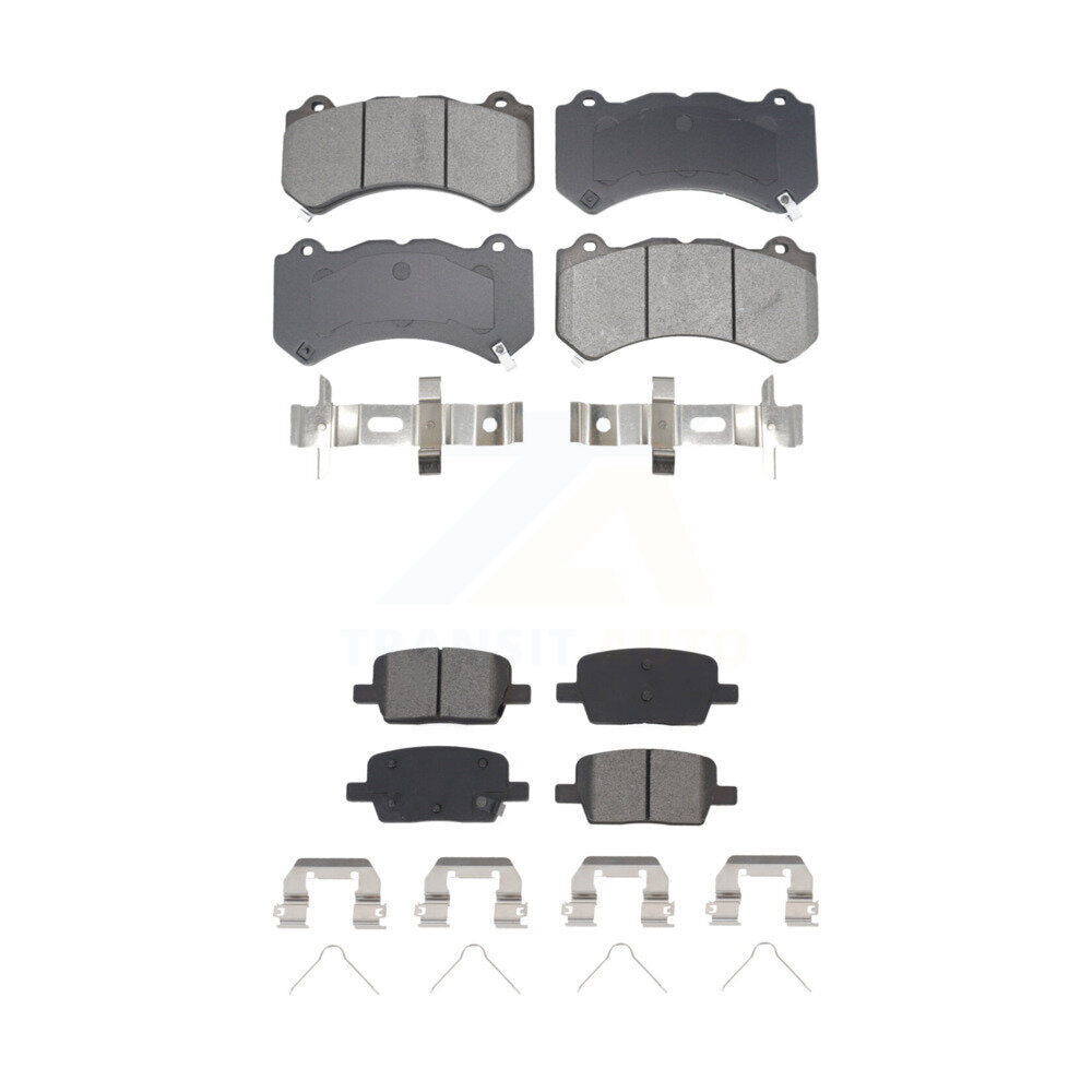 Semi-Metallic Brake Pads Front Rear Kit For Chevrolet Camaro