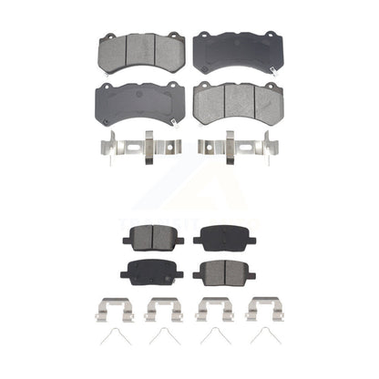 Semi-Metallic Brake Pads Front Rear Kit For Chevrolet Camaro
