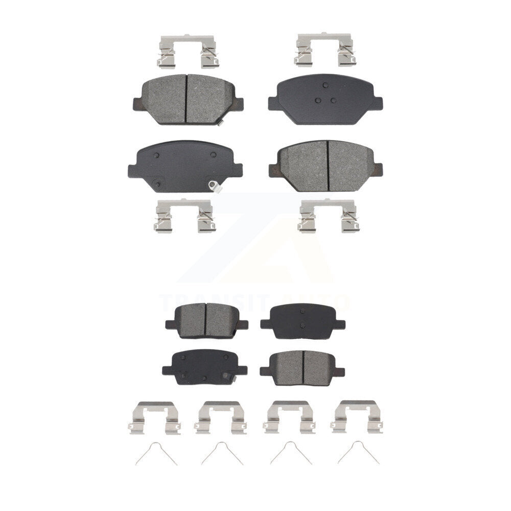 Semi-Metallic Brake Pads Front Rear Kit For Chevrolet Camaro