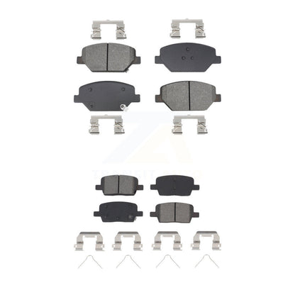 Semi-Metallic Brake Pads Front Rear Kit For Chevrolet Camaro