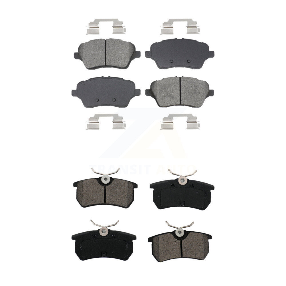 Semi-Metallic Brake Pads Front Rear Kit For 2014-2019 Ford Fiesta ST