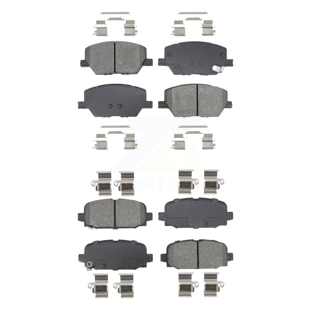 Semi-Metallic Brake Pads Front Rear Kit For 2018-2023 Jeep Compass
