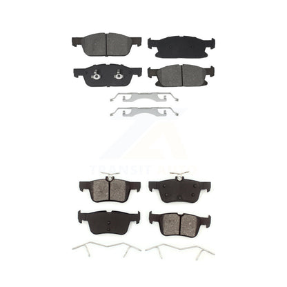 Semi-Metallic Brake Pads Front Rear Kit For Ford Fusion Lincoln MKZ Continental