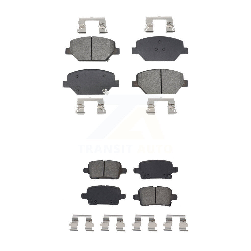 Semi-Metallic Brake Pads Front Rear Kit For Chevrolet Equinox GMC Terrain Buick