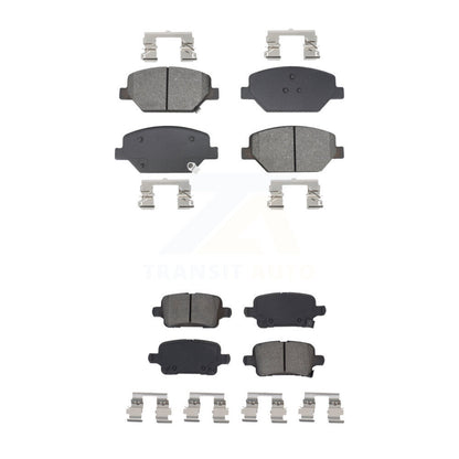 Semi-Metallic Brake Pads Front Rear Kit For Chevrolet Equinox GMC Terrain Buick