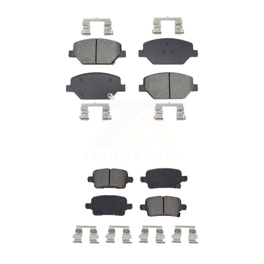 Semi-Metallic Brake Pads Front Rear Kit For Chevrolet Equinox GMC Terrain Buick